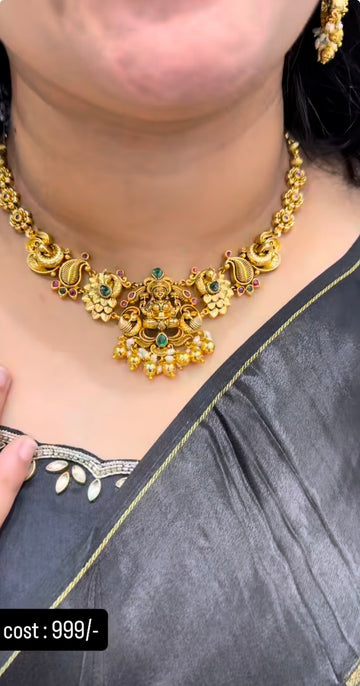 Beautiful Nakshi Lakshmidevi Necklace
