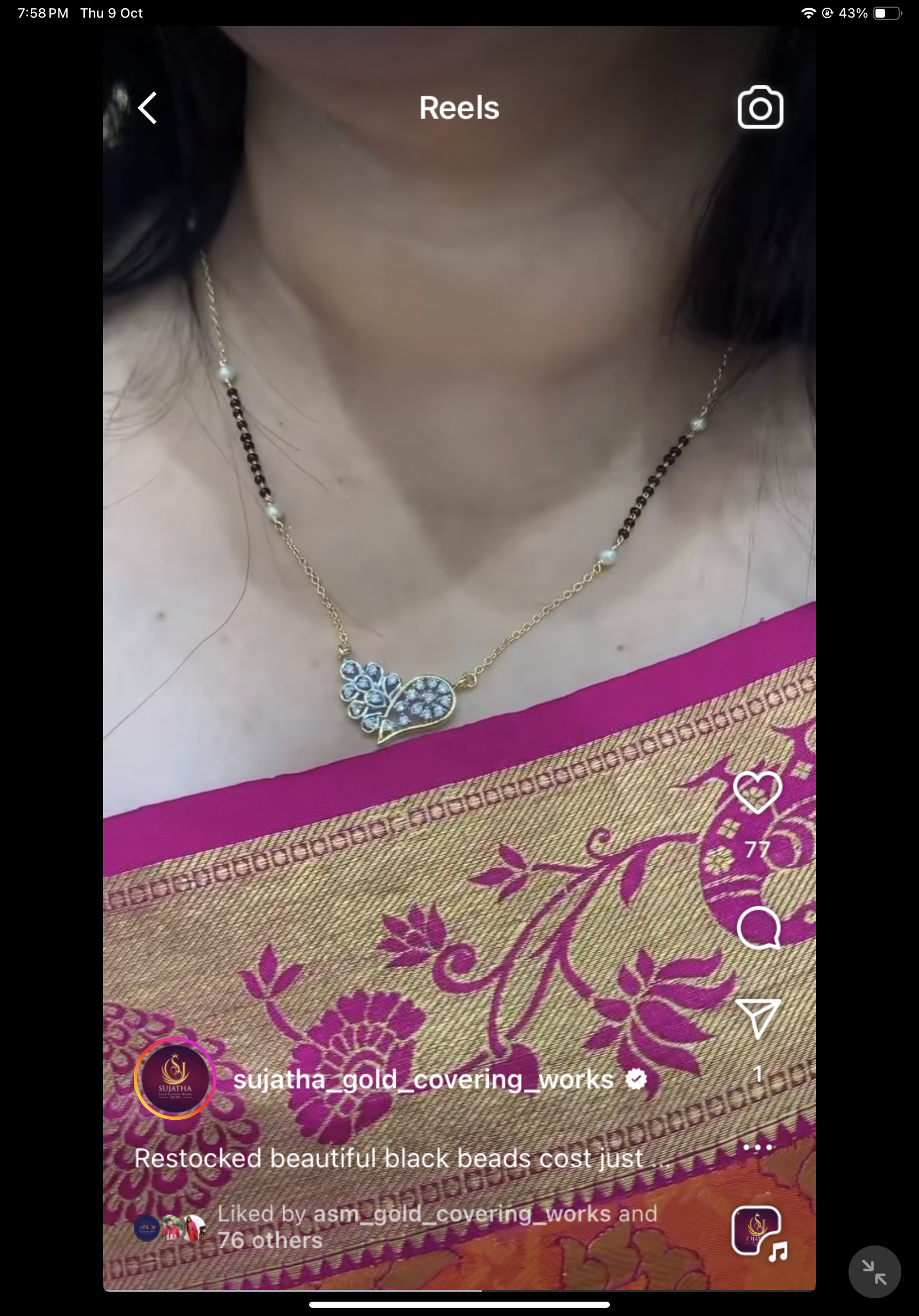 Beautiful black beads
