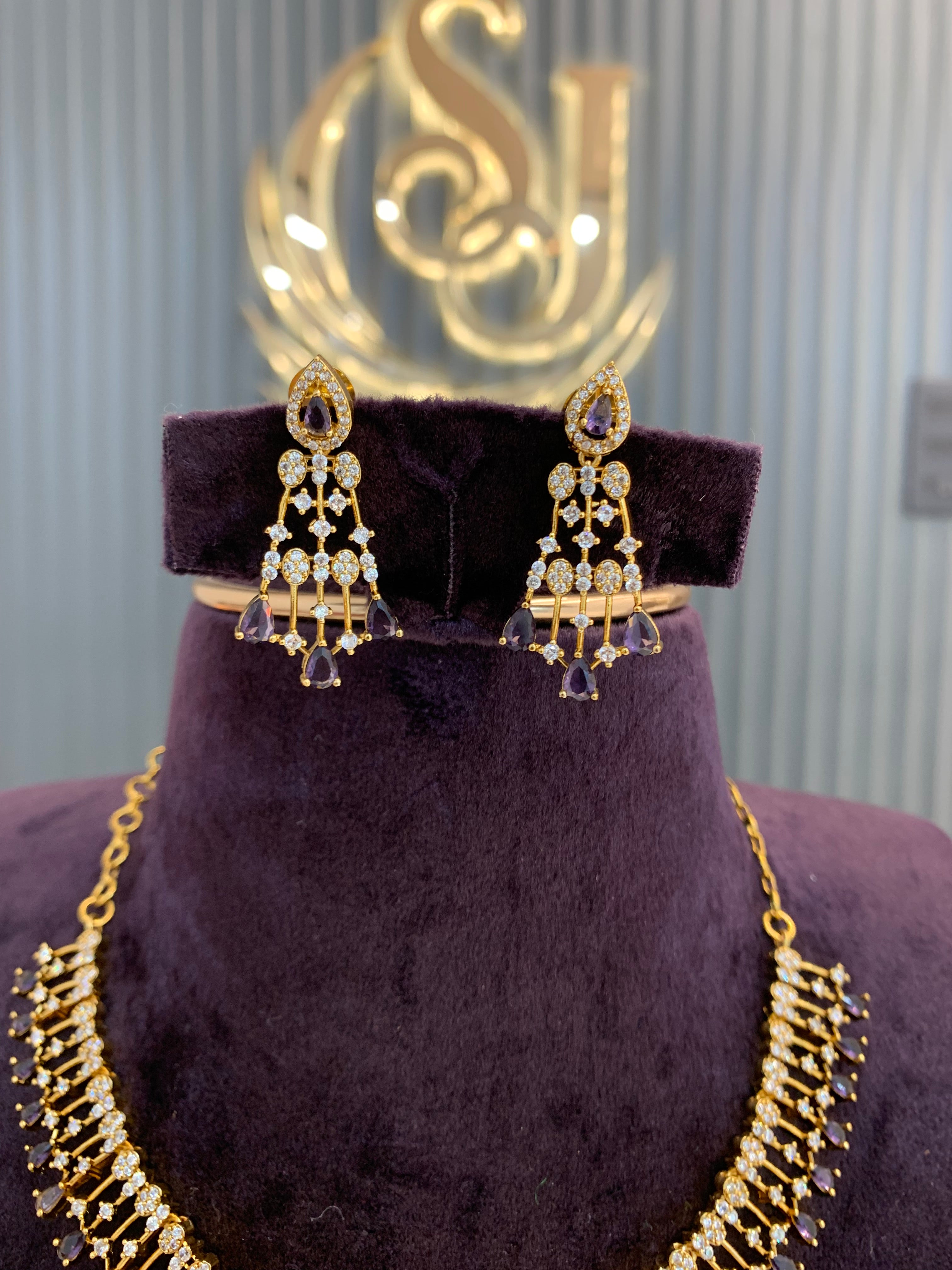 Beautiful Purple Stone Necklace