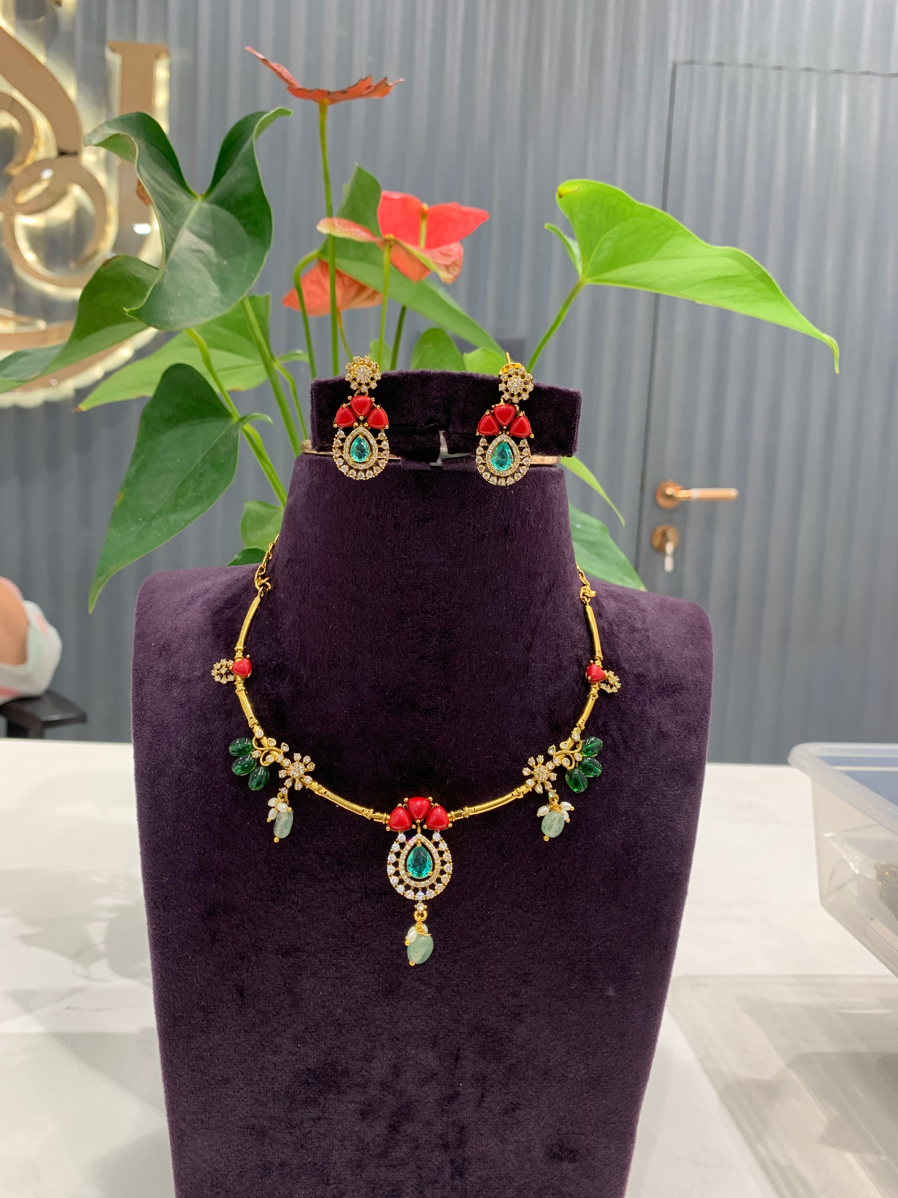 Beautiful trendy kanti pattern neckset