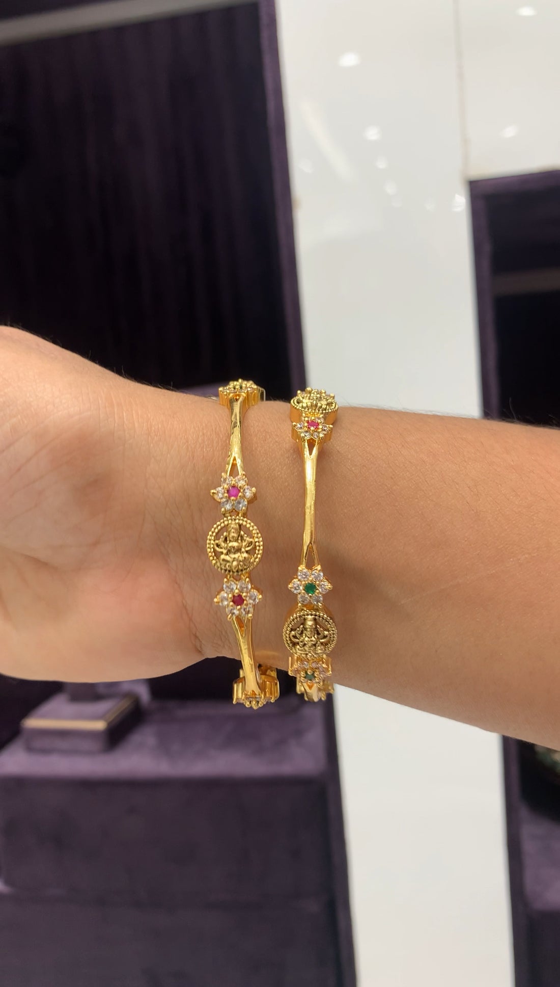 Beautiful multi nakshi bangles set of 2