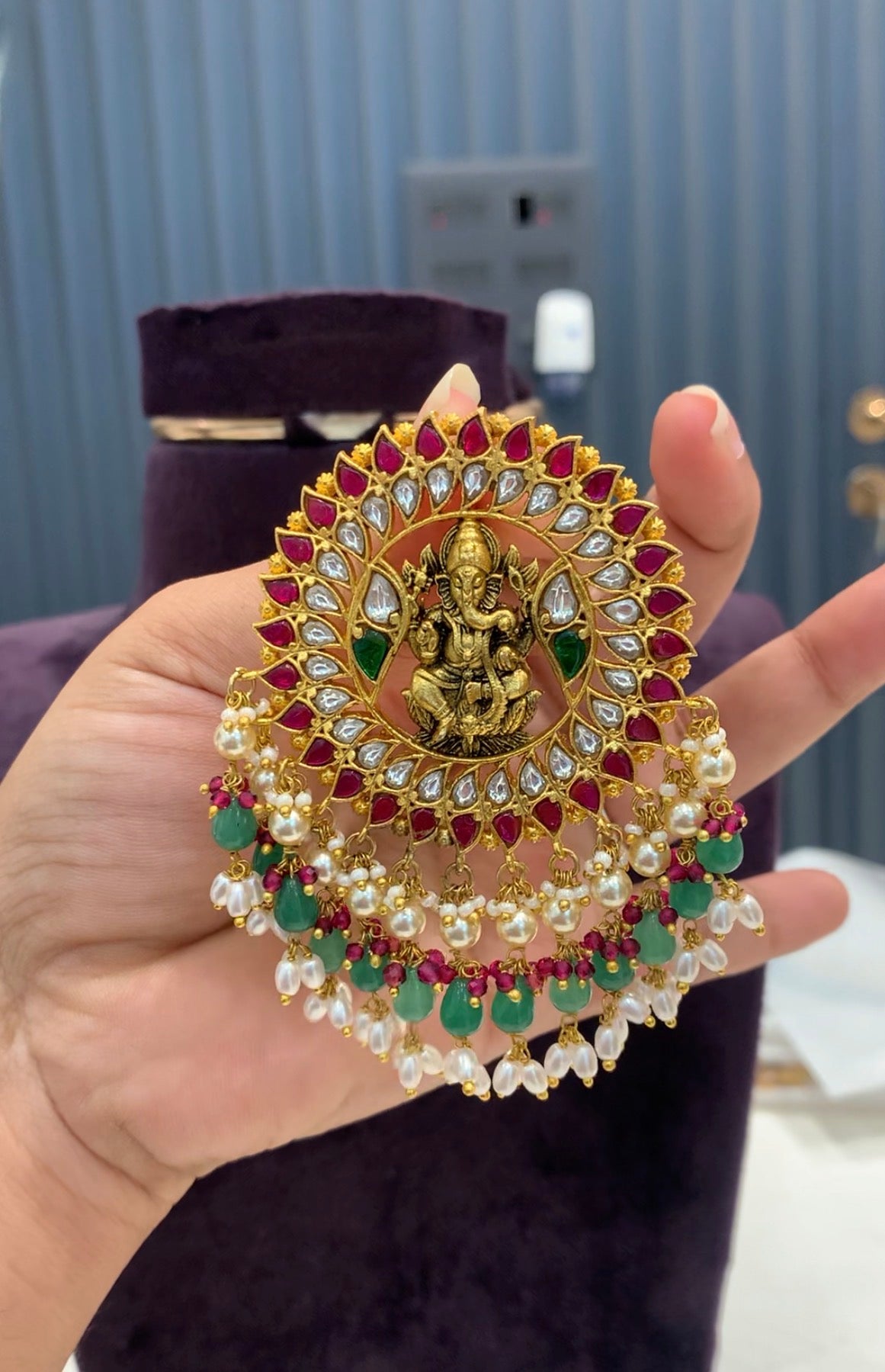 Beautiful Jadav Ganesh Locket