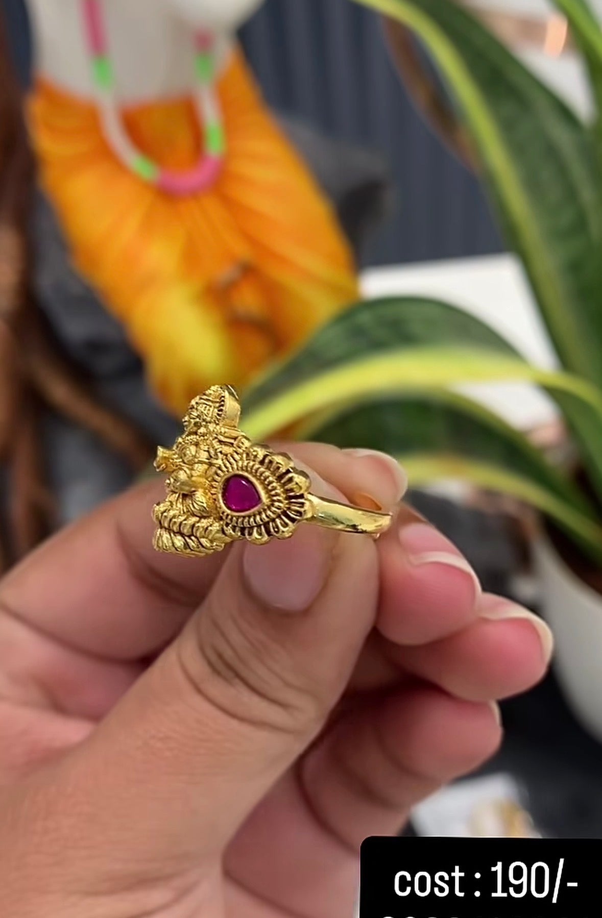 Beautiful adjustable nakhi hand ring