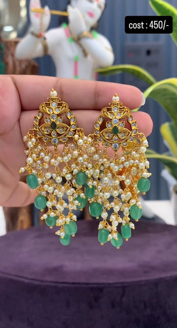 Beautiful customised chandbalis style earrings