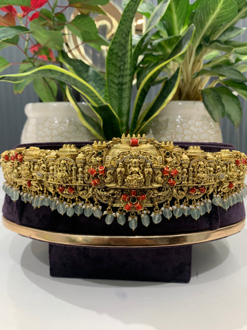 Beautiful coral vaddanam