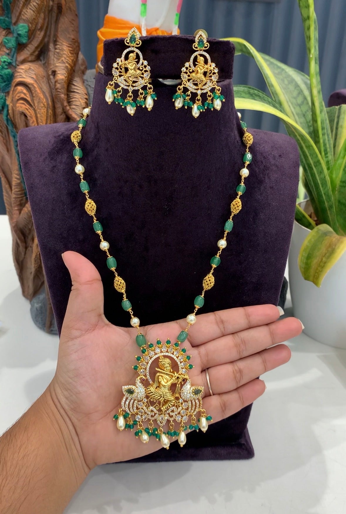 Beautiful Krishna Locket with Stylish Customised Chain