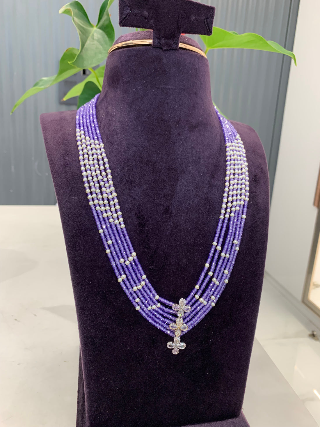 Beautiful Beads set with premium cz crystal 5 lines