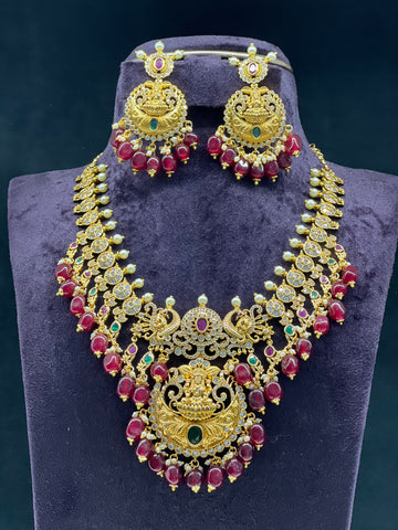 Nakshi Necklace with red beads