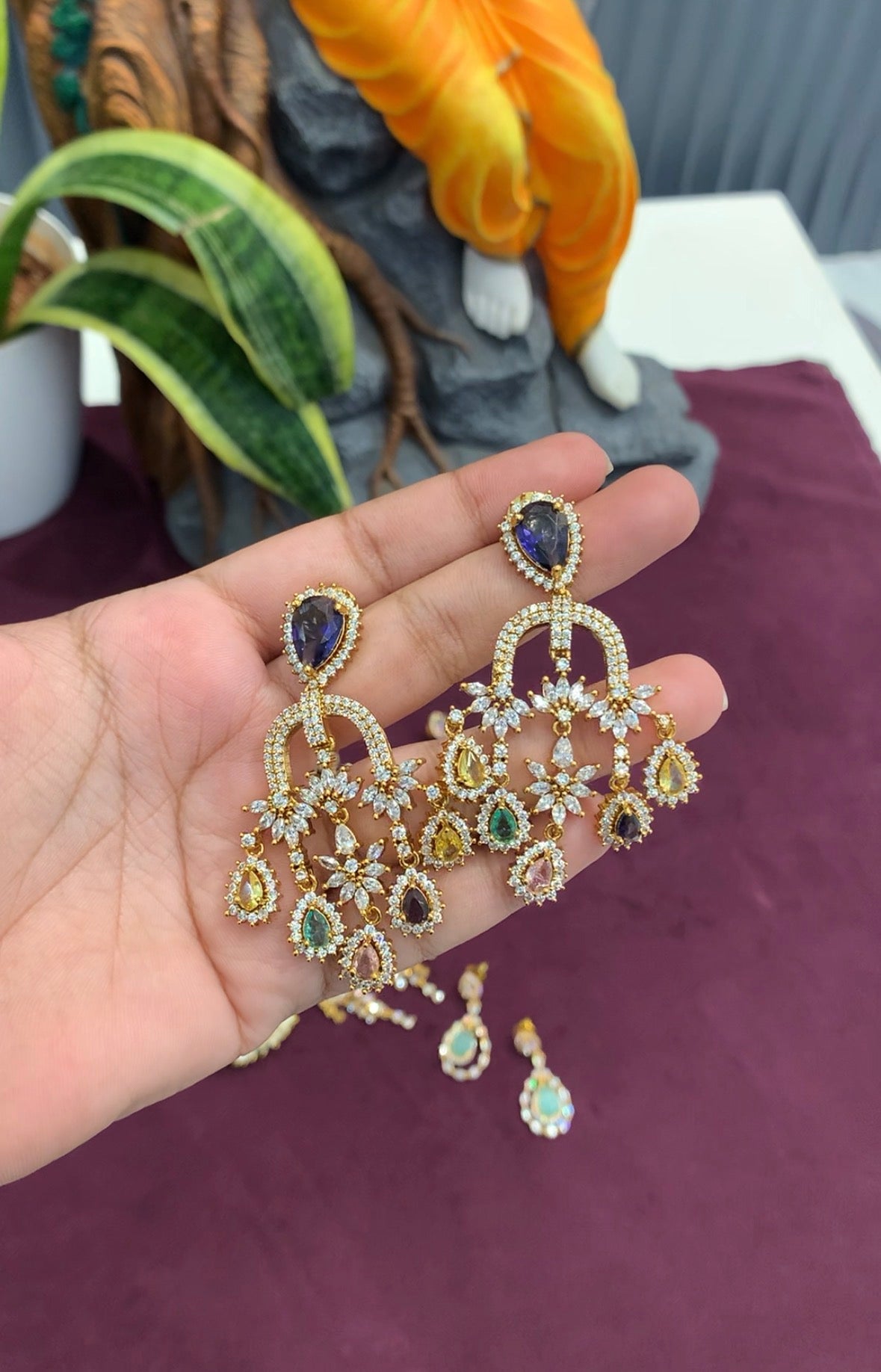 Beautiful party wear chandbali earrings