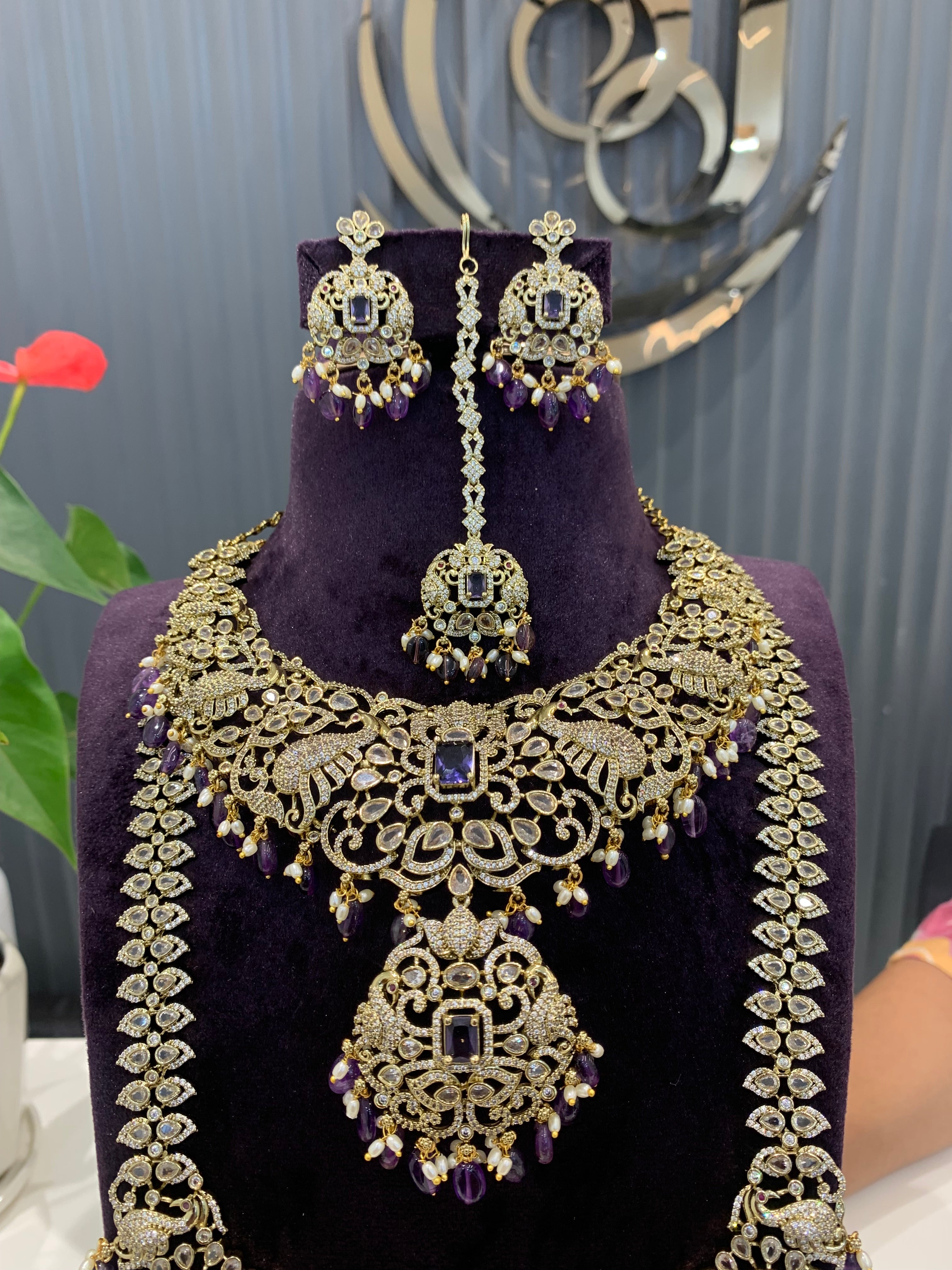 Beautiful  voilet stone combo set