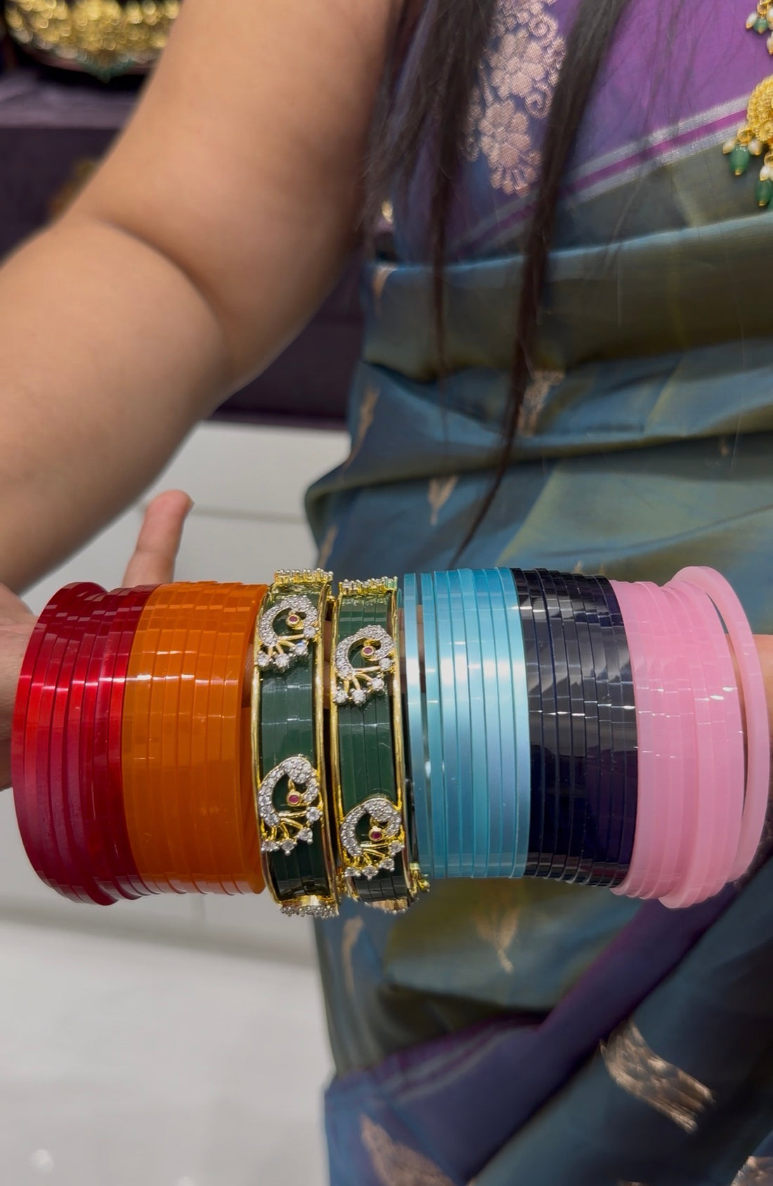 Beautiful Multi Colour Changeable Bangles ( prebook 10-15 days)