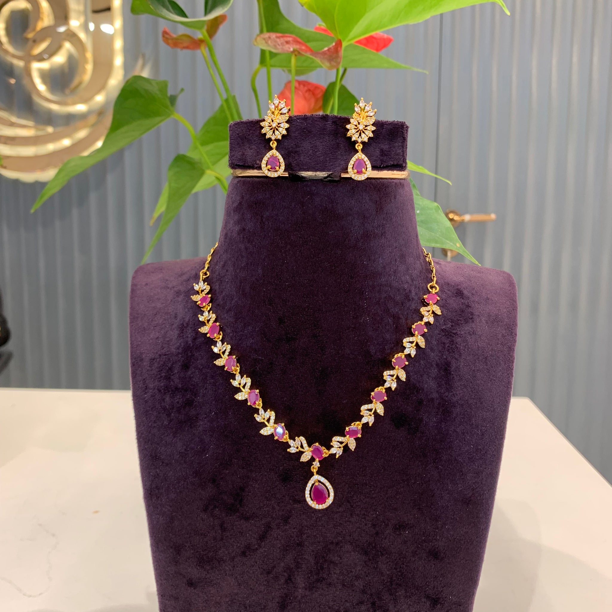 Beautiful ruby necklace