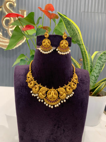 Beautiful nakshi simple neckset