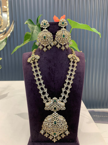 Beautiful Uncut stone Mehandi Victoria 2 layer Heavy Haram