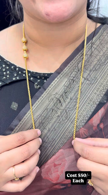 Beautiful thali chain with side CZ boll style design