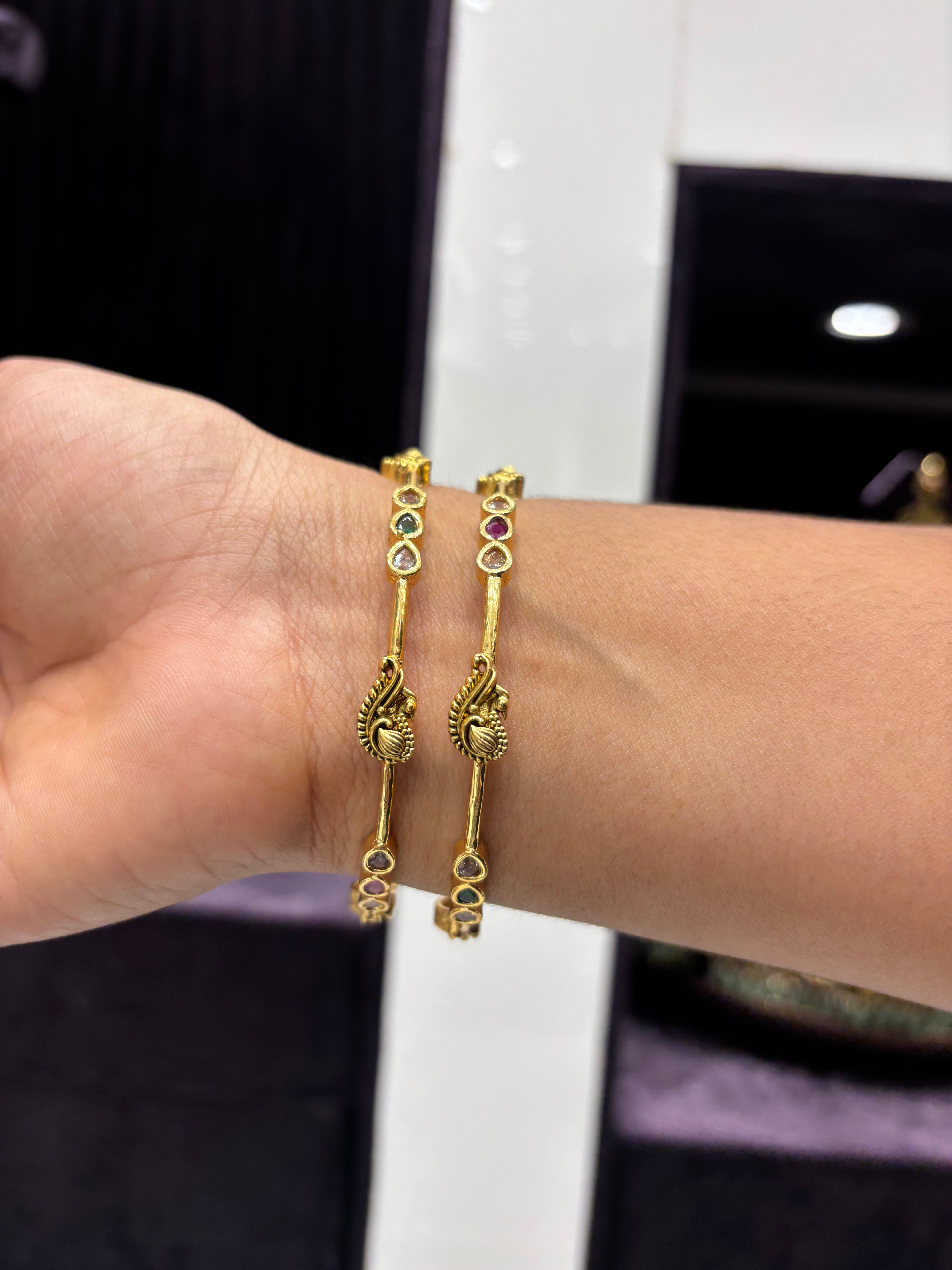 Nakshi Simple Peacock Bangles