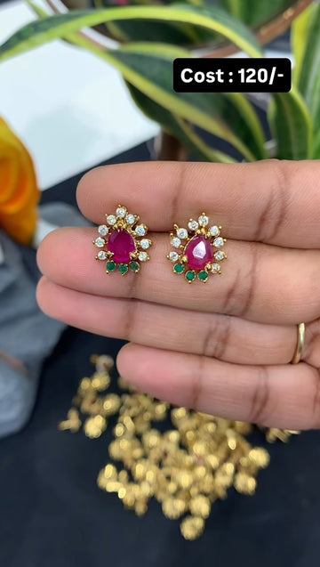 Beautiful daily wear studs screw back