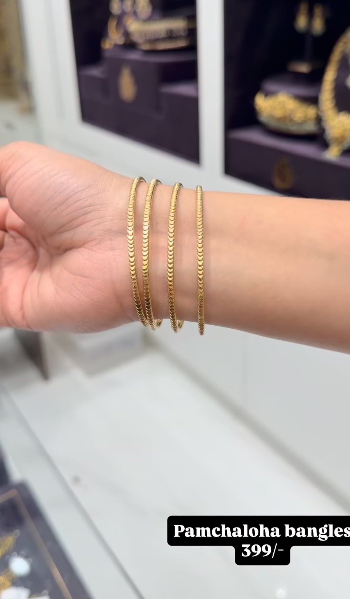 Beautiful panchaloha bangles set of 4