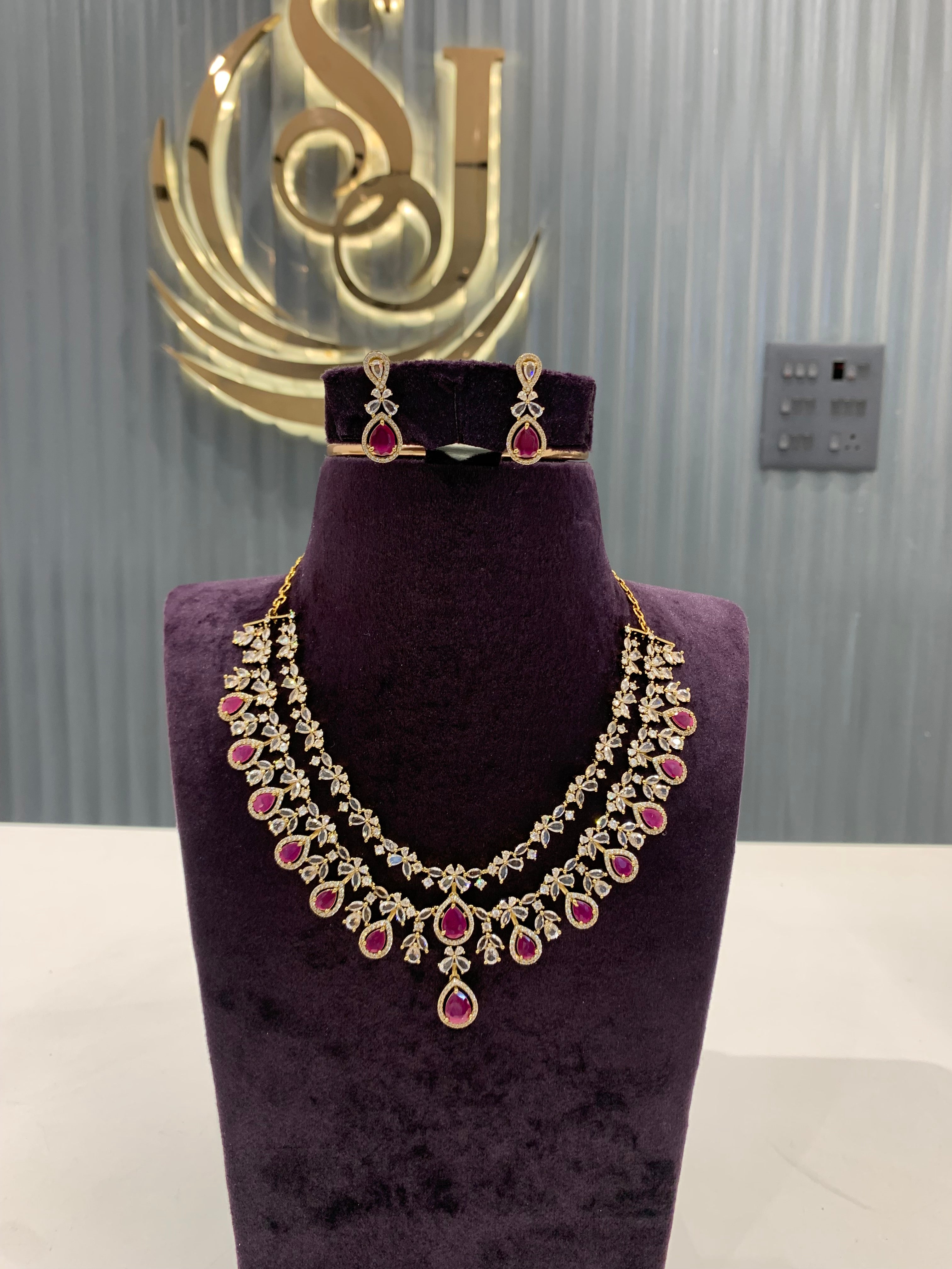 Beautiful ruby necklace