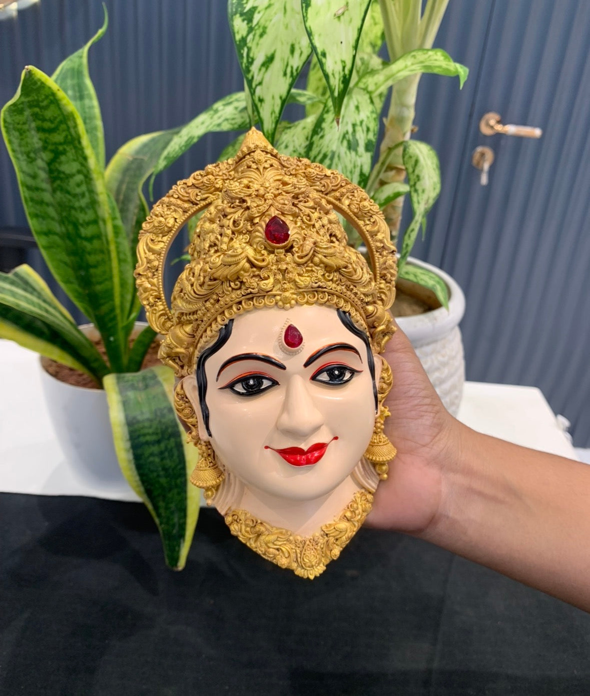 Beautiful antique Lakshmi devi face  6inchs