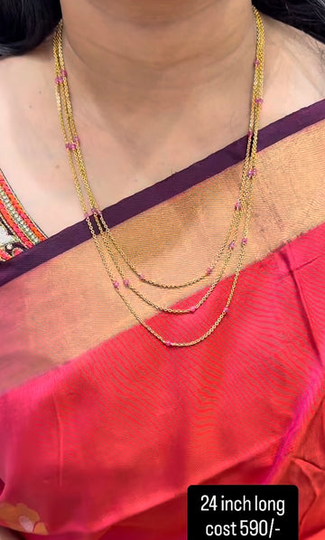 Beautiful customised 3 line chandraharam