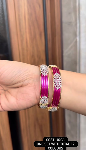 Beautiful changeable bangles set of 12 colours