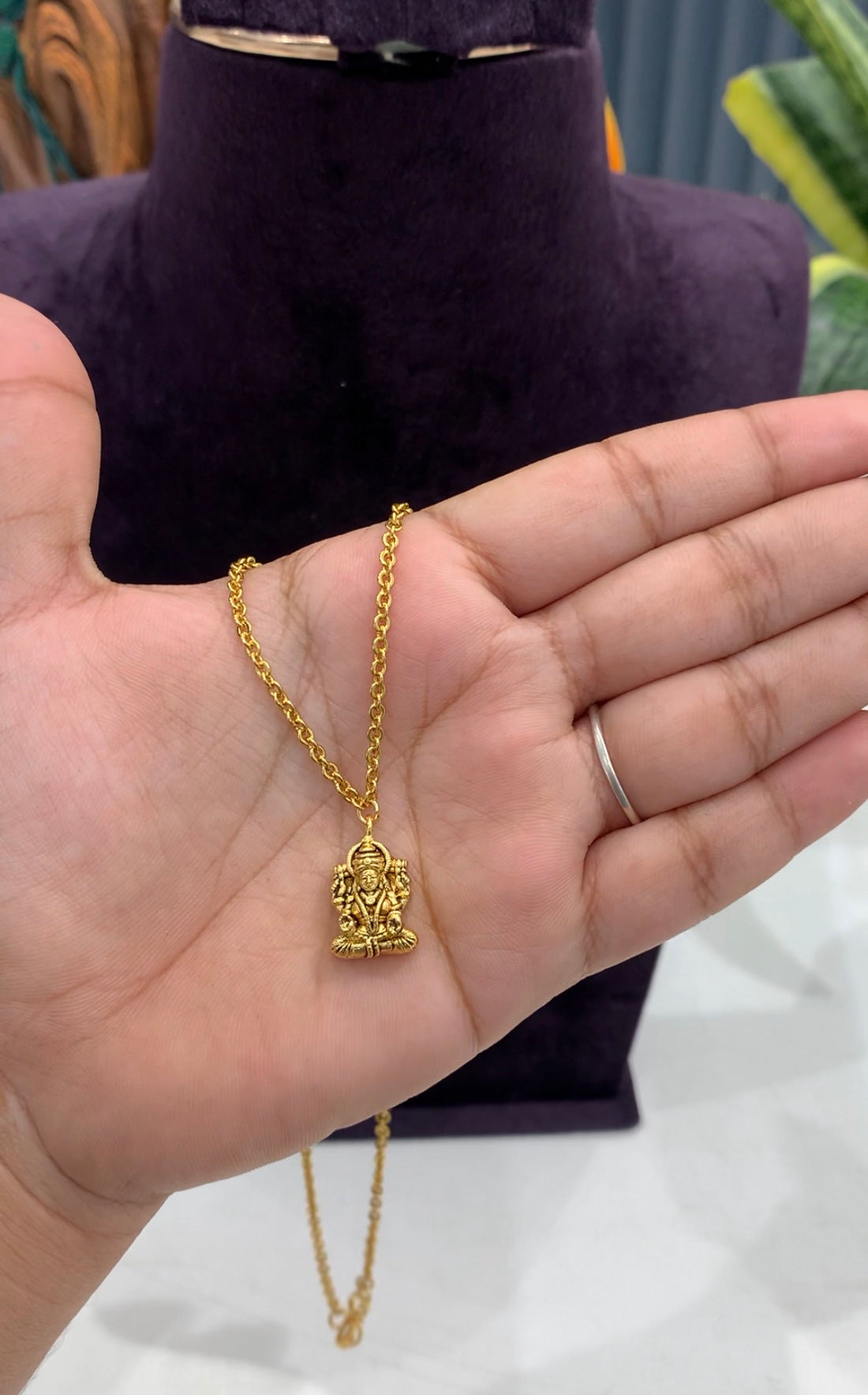Beautiful Lakshmidevi locket with Chain