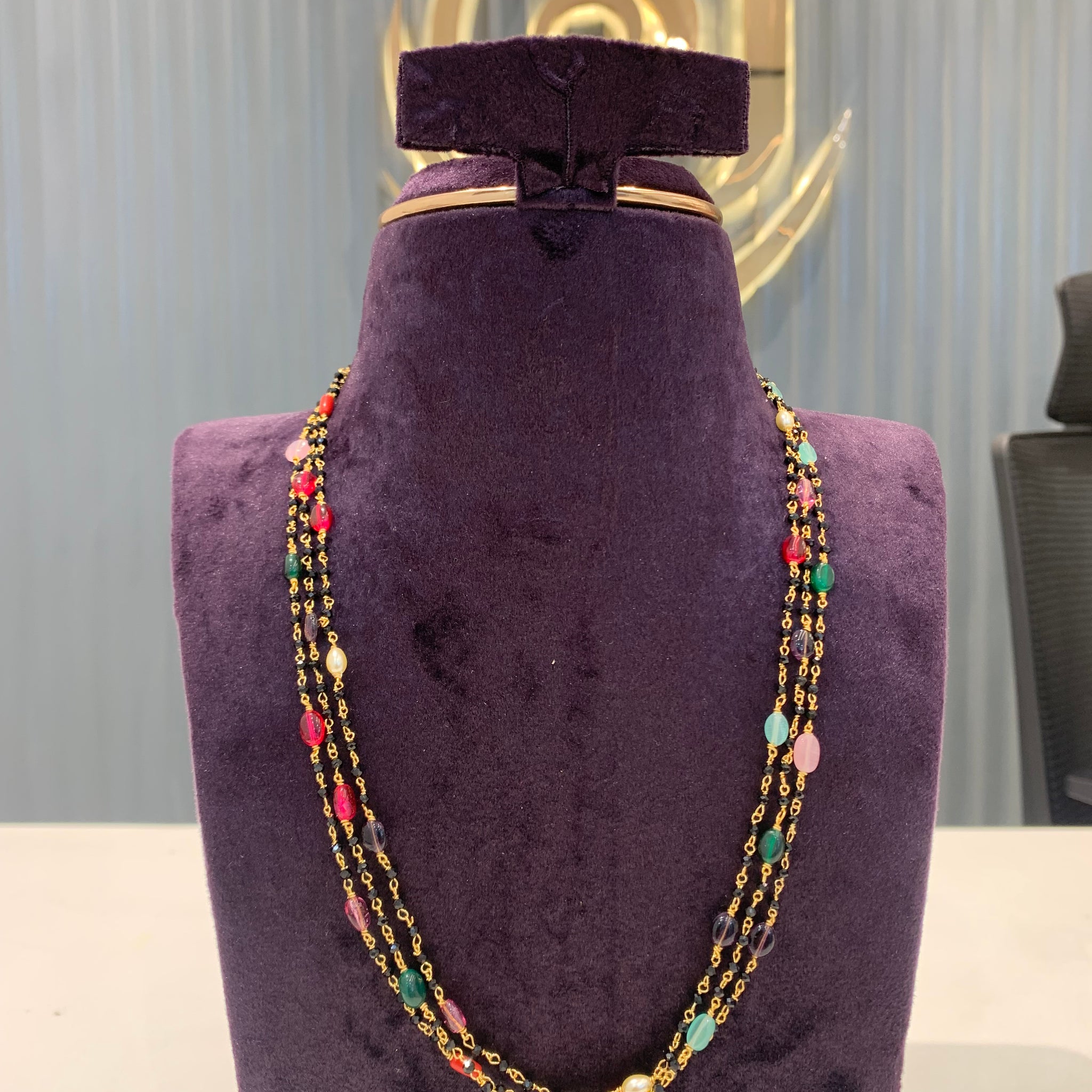 Beautiful Navarathna black beads
