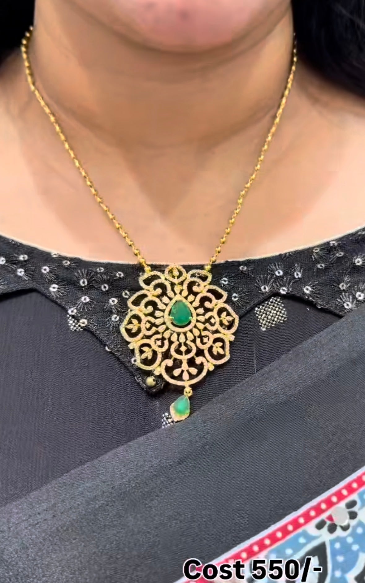 Beautiful Pendent with gold balls chain