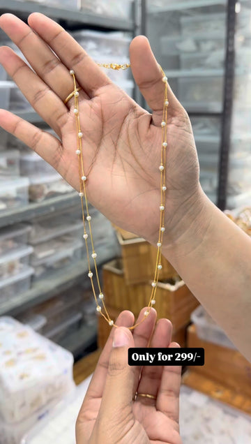 Stylish 2 layers fancy chain