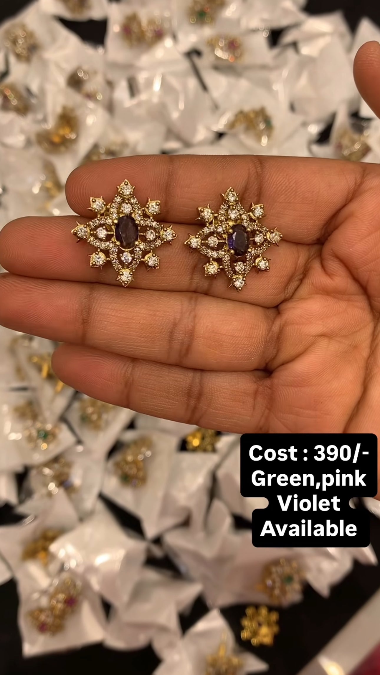 Beautiful studs violet