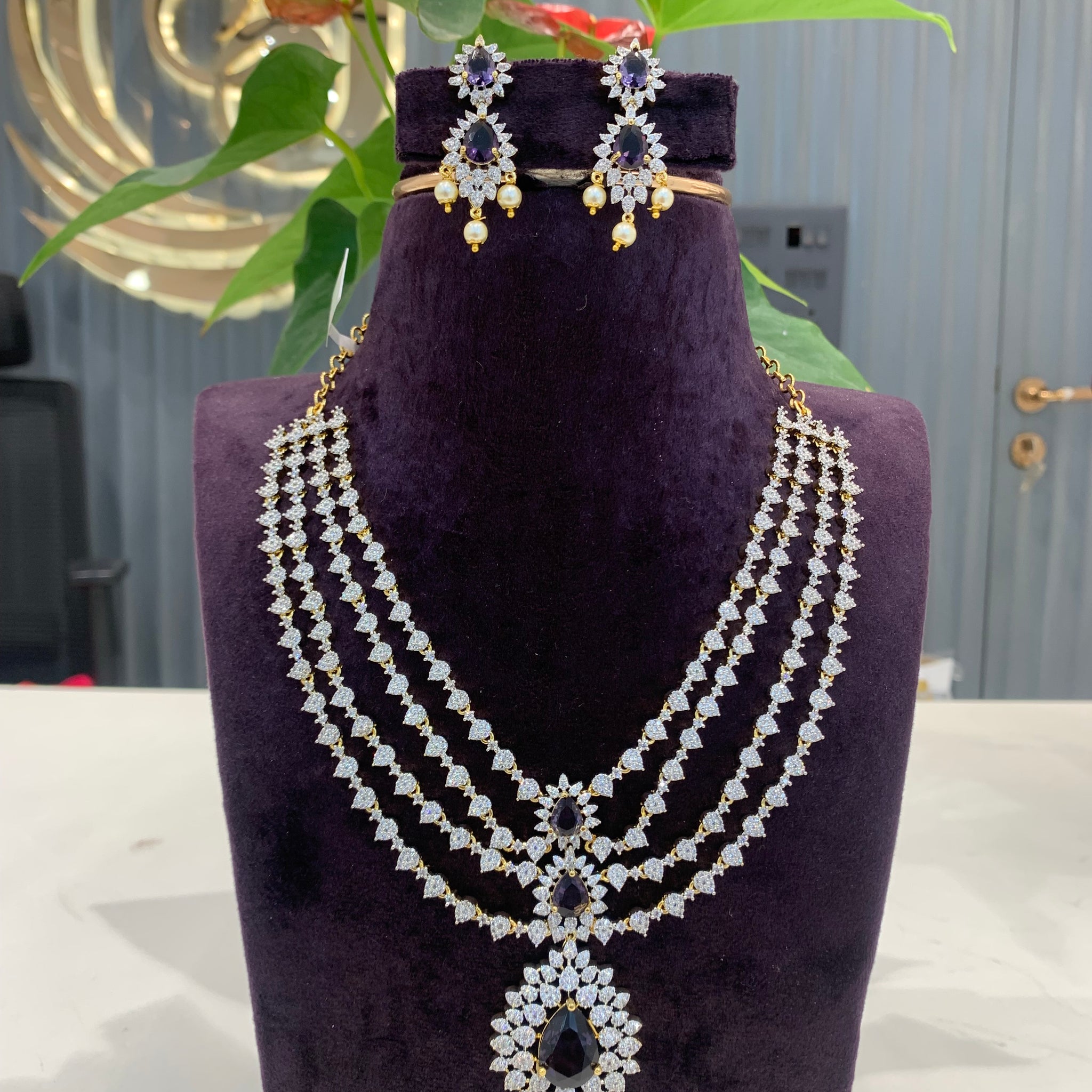 Beautiful GJ purple colour 3 step mini haram