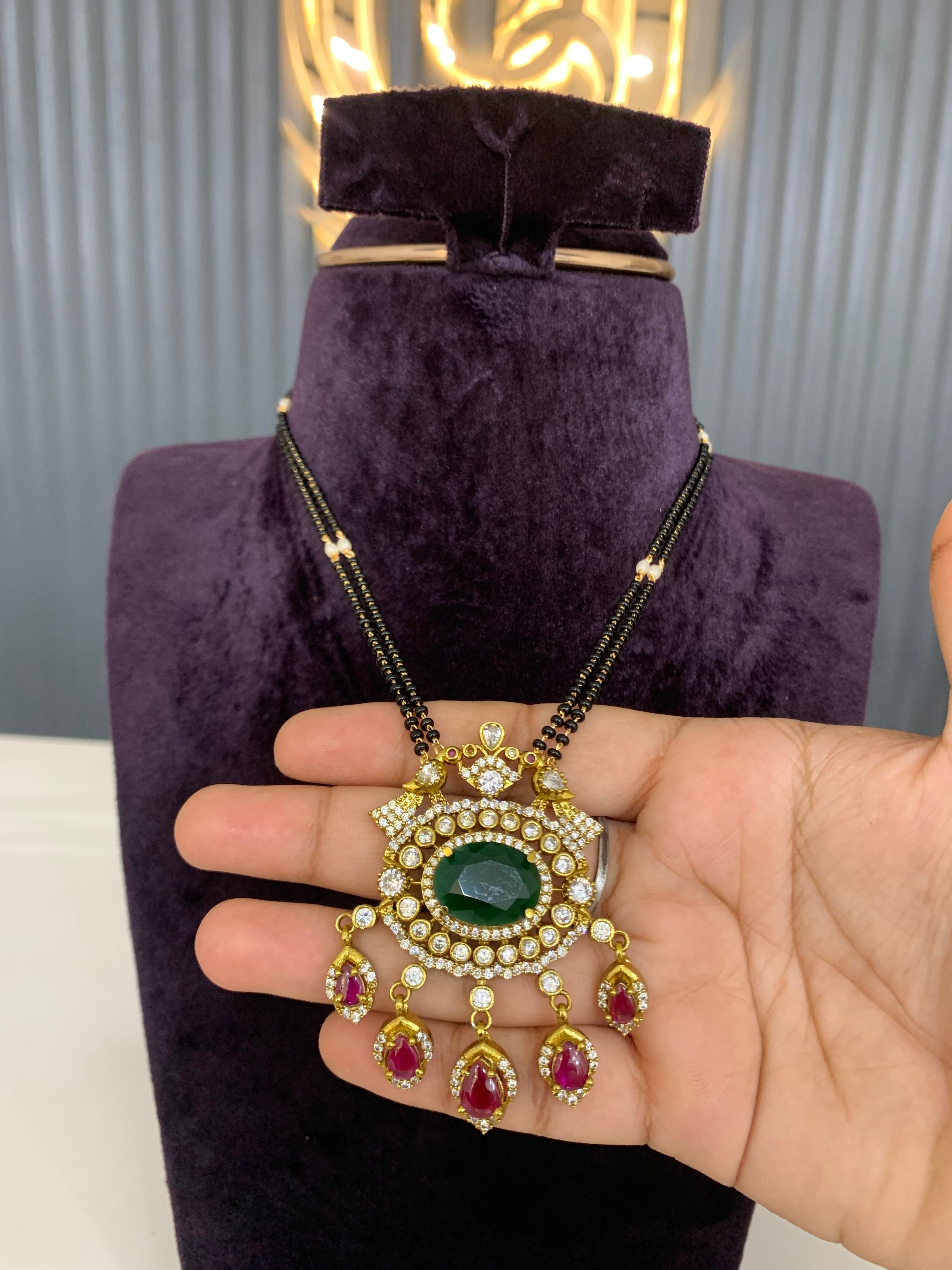 Beautiful black beads with premium pendent