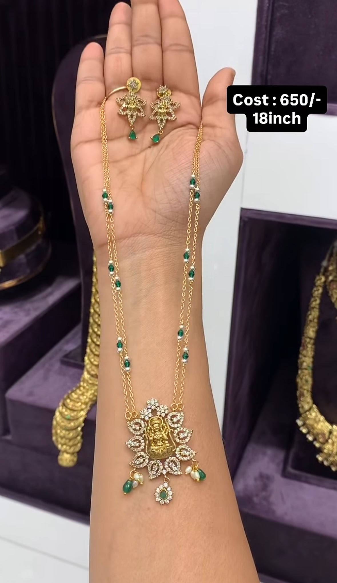 Beautiful customised chandraharam chain