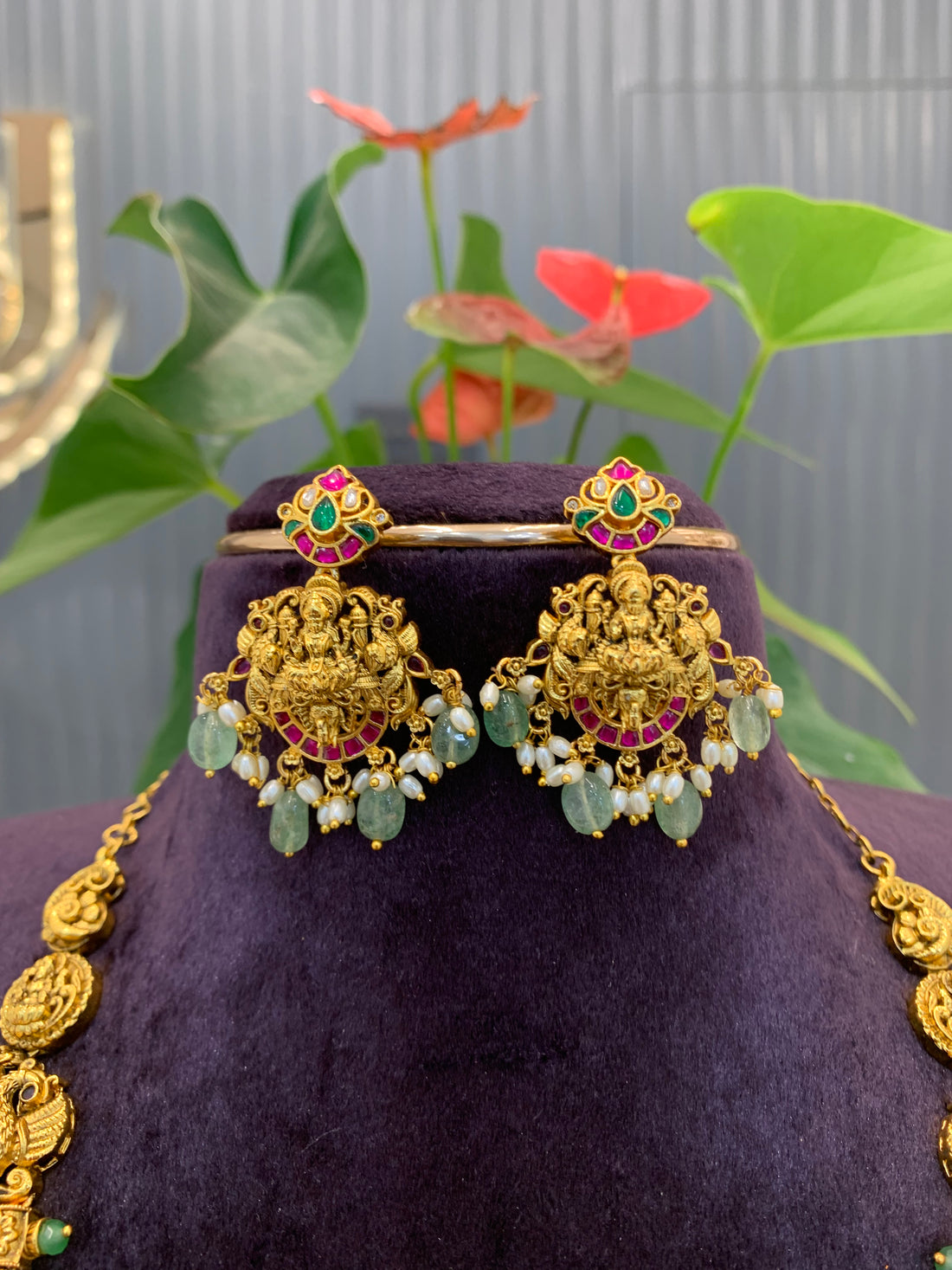 Beautiful 3D Jadau stone Nakshi Haram