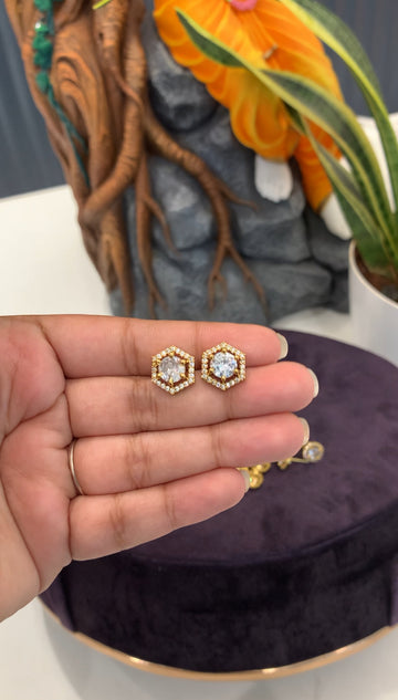 Beautiful white stone studs