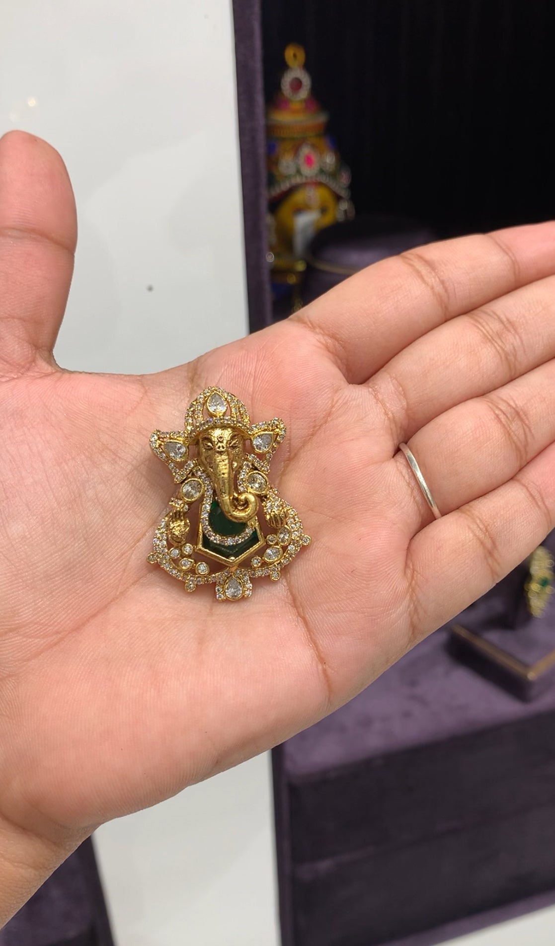 Beautiful ganesh pendant with back hook