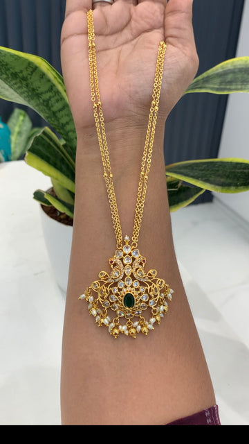 Beautiful peacock locket with chain