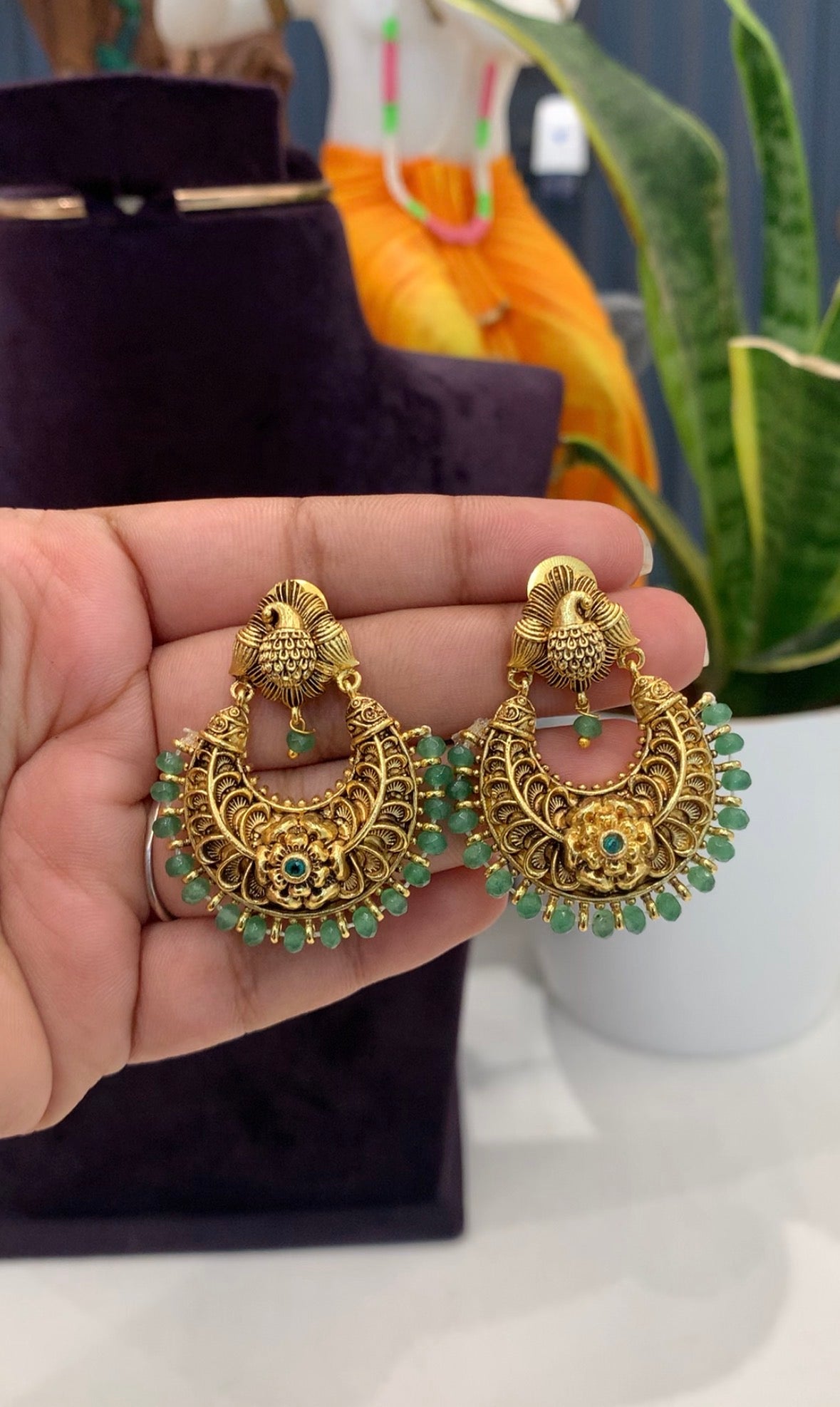 Beautiful customised traditional Chandbalis