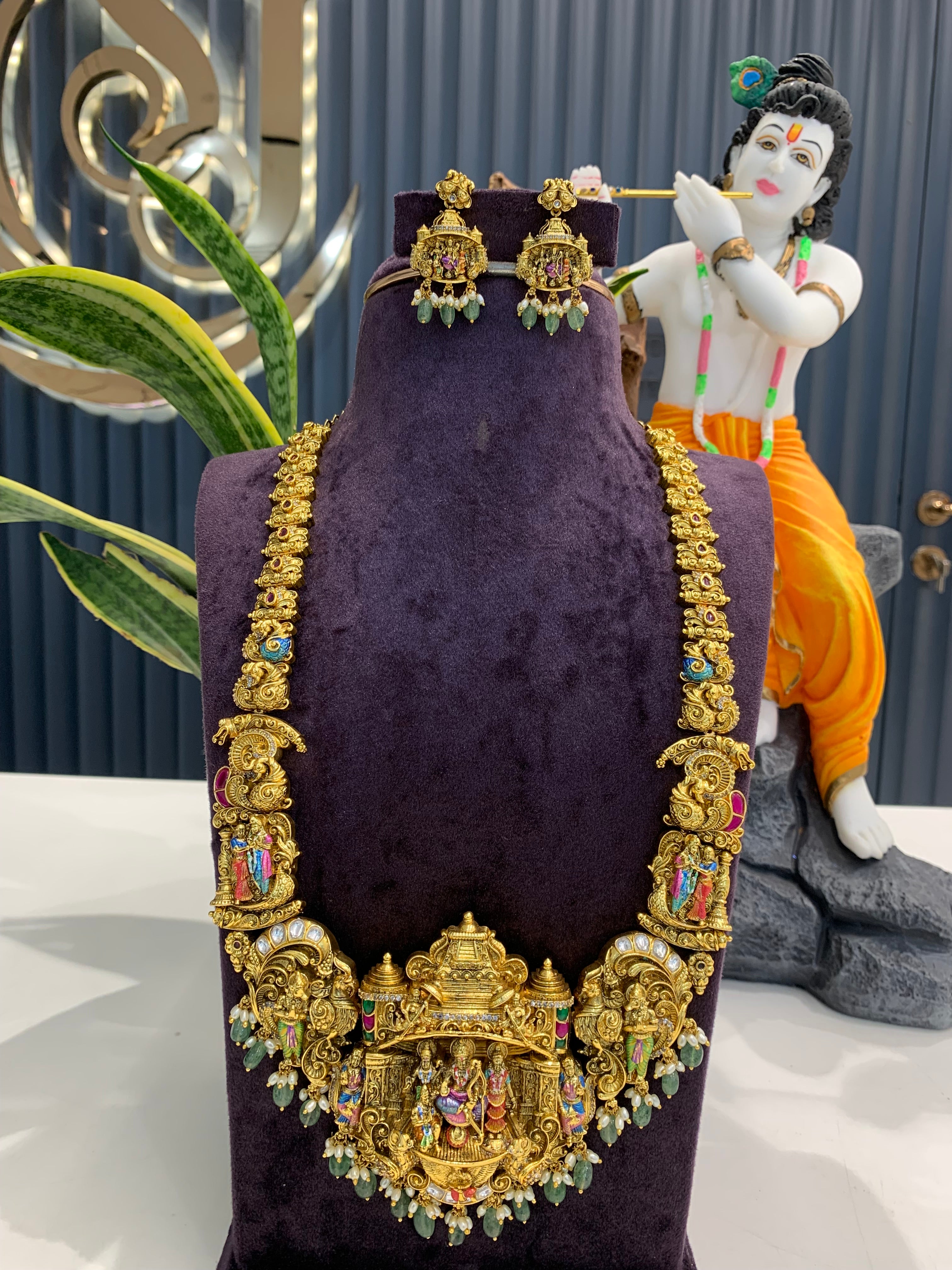 Beautiful meenakari long haram