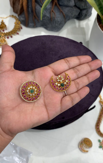Beautiful sun moon hair accessories with backhook