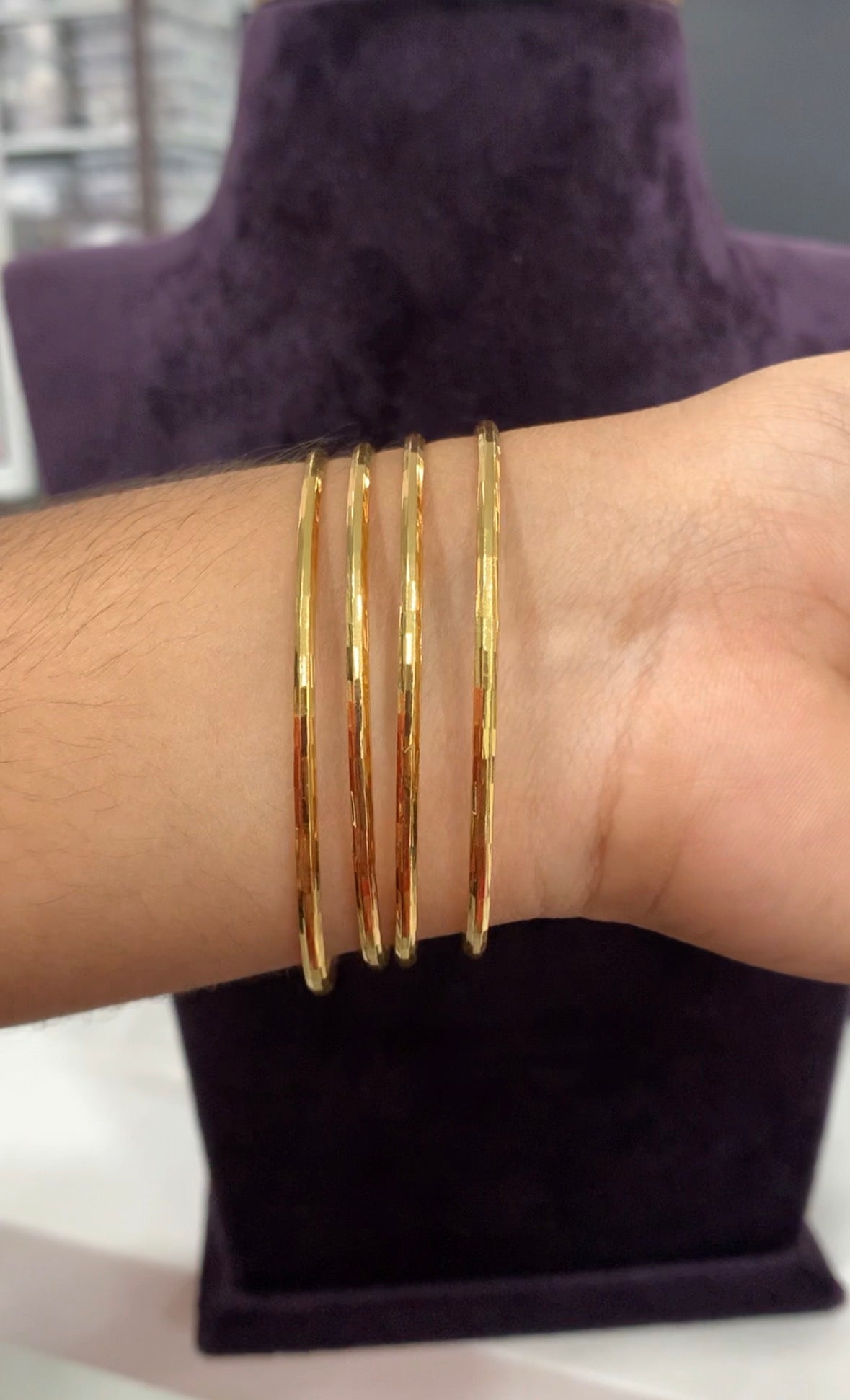 Beautiful gold replica bangles set of 4