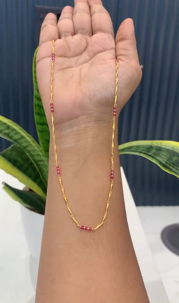 Beautiful Pink Colour beads pencil chain