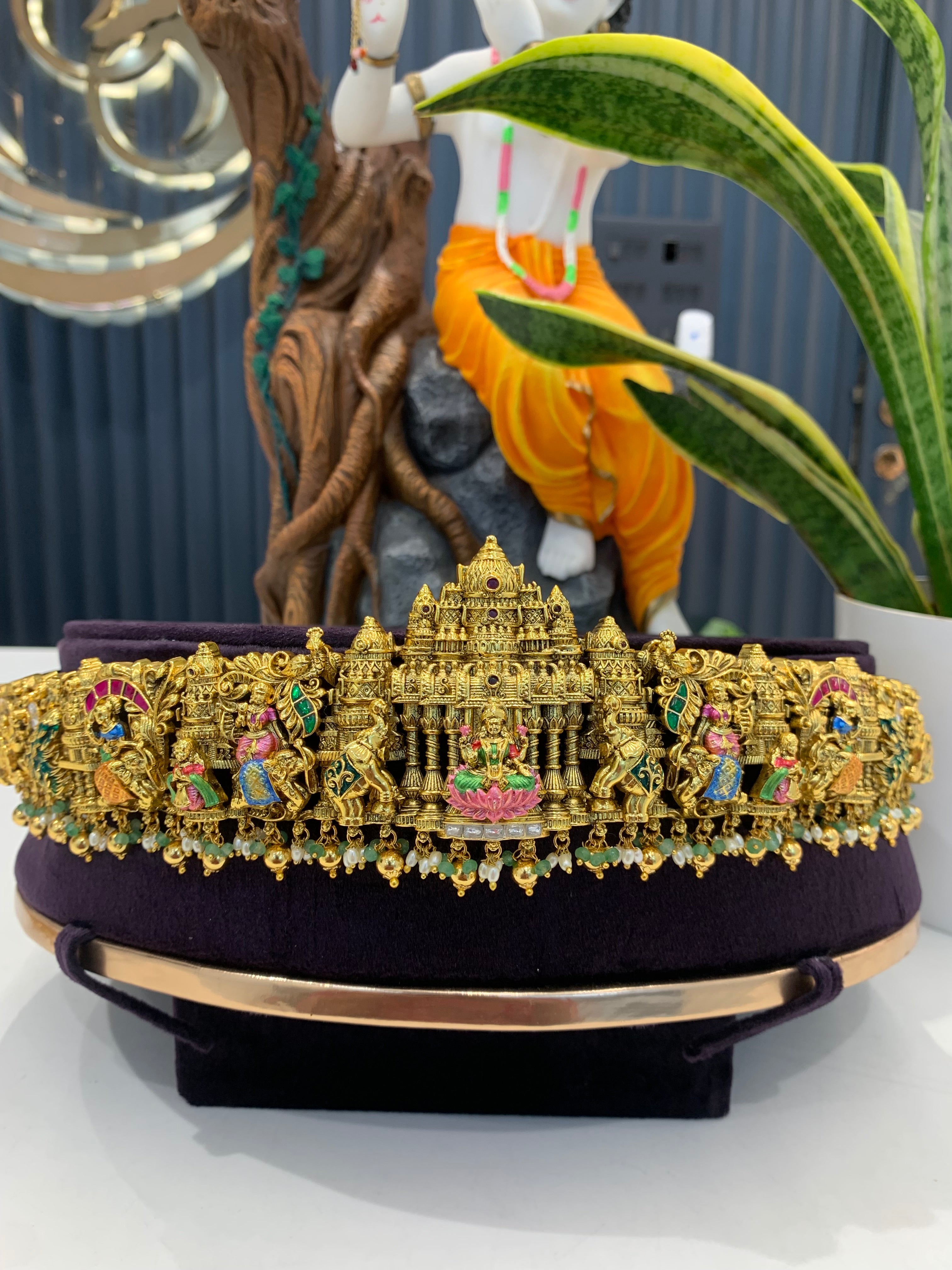Beautiful meenakari 3D vaddanam