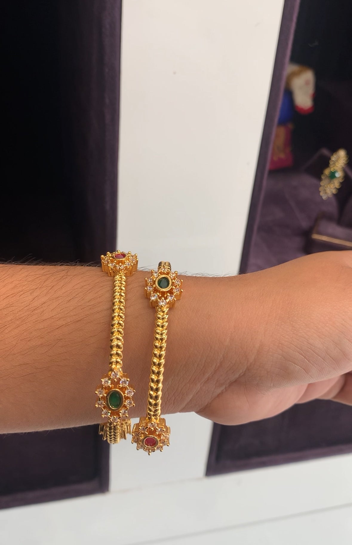 Beautiful multi stone bangles