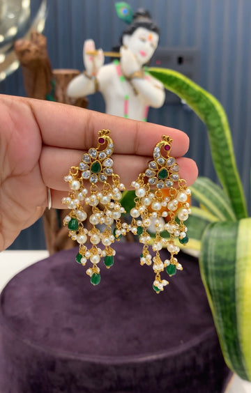 Beautiful customised peacock earrings