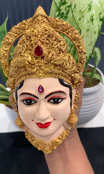 Beautiful antique finish type Lakshmi devi face  8inchs