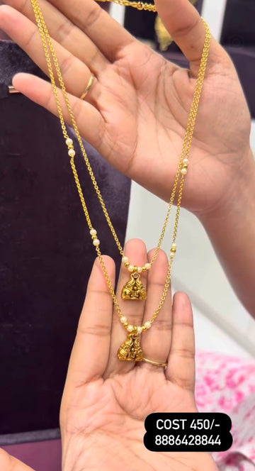 Beautiful customised double step 18inchs chain