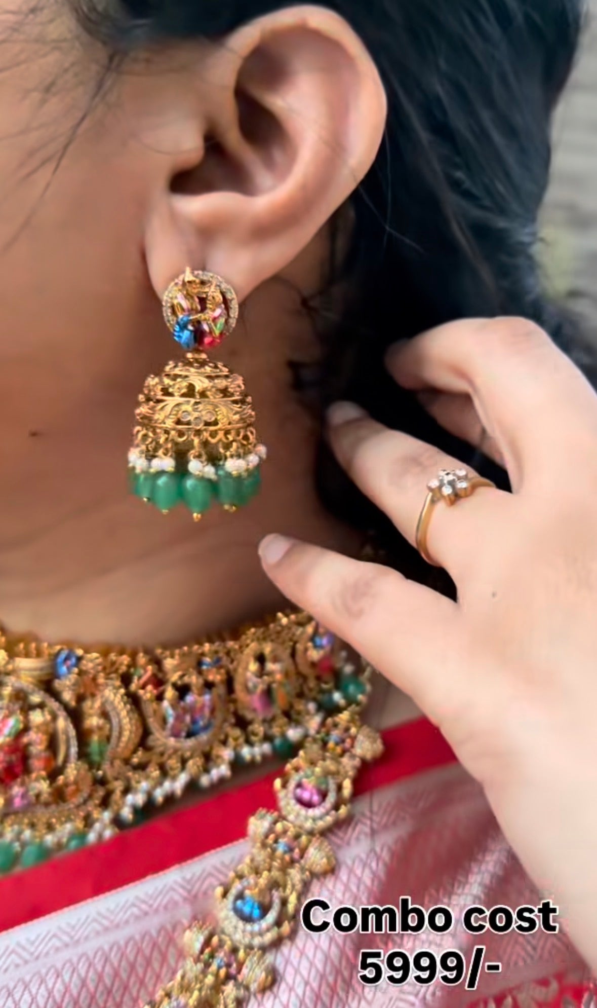 Beautiful meenakari bridal set