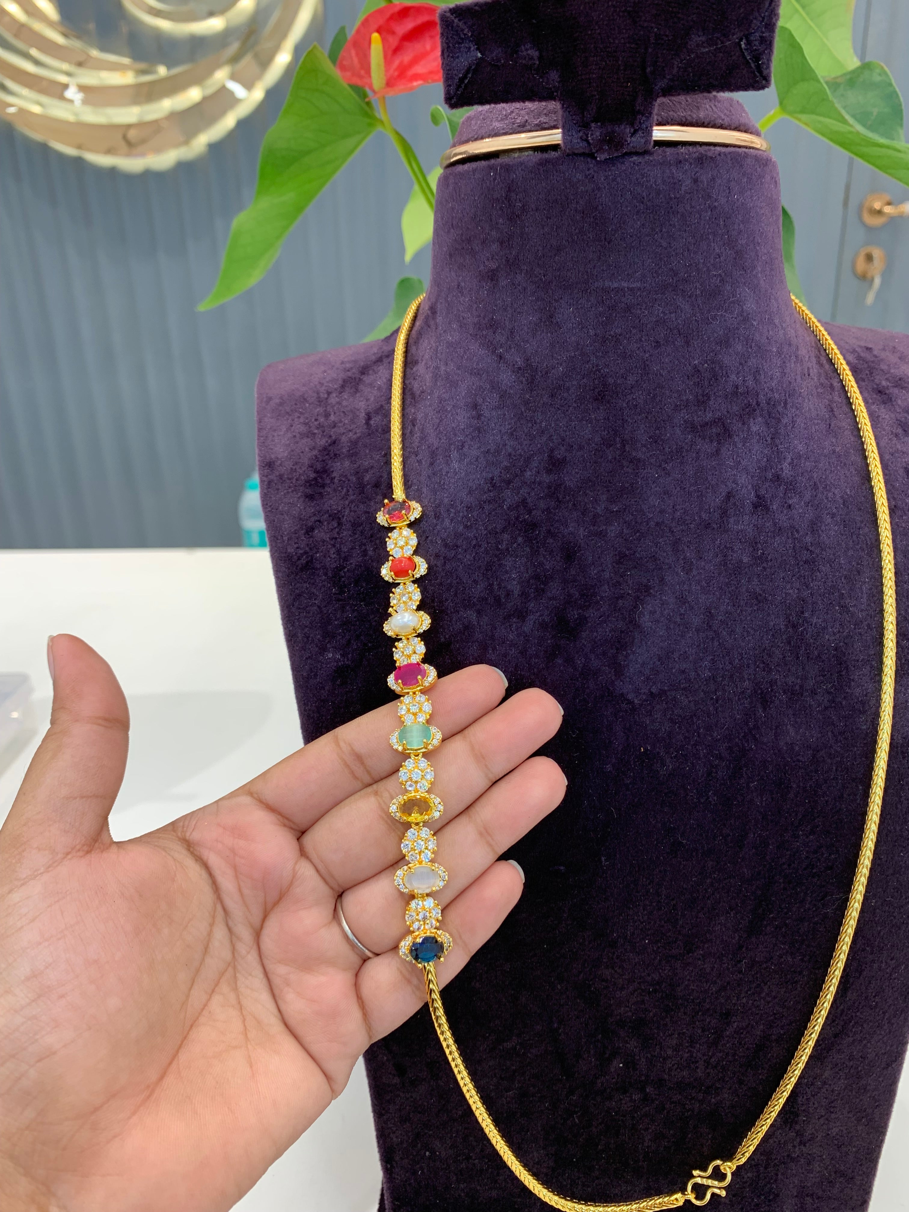 Beautiful navarathana thali chain
